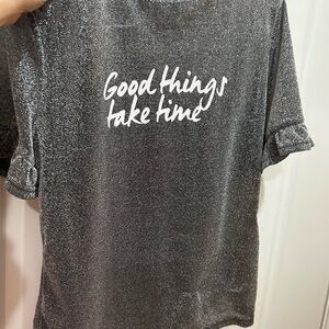 SHEIN Sparkling Black Top